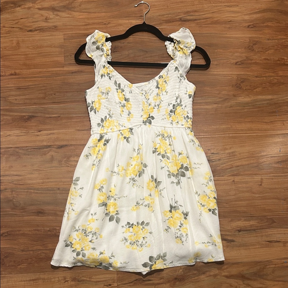 Hollister Yellow and White Floral Dress
